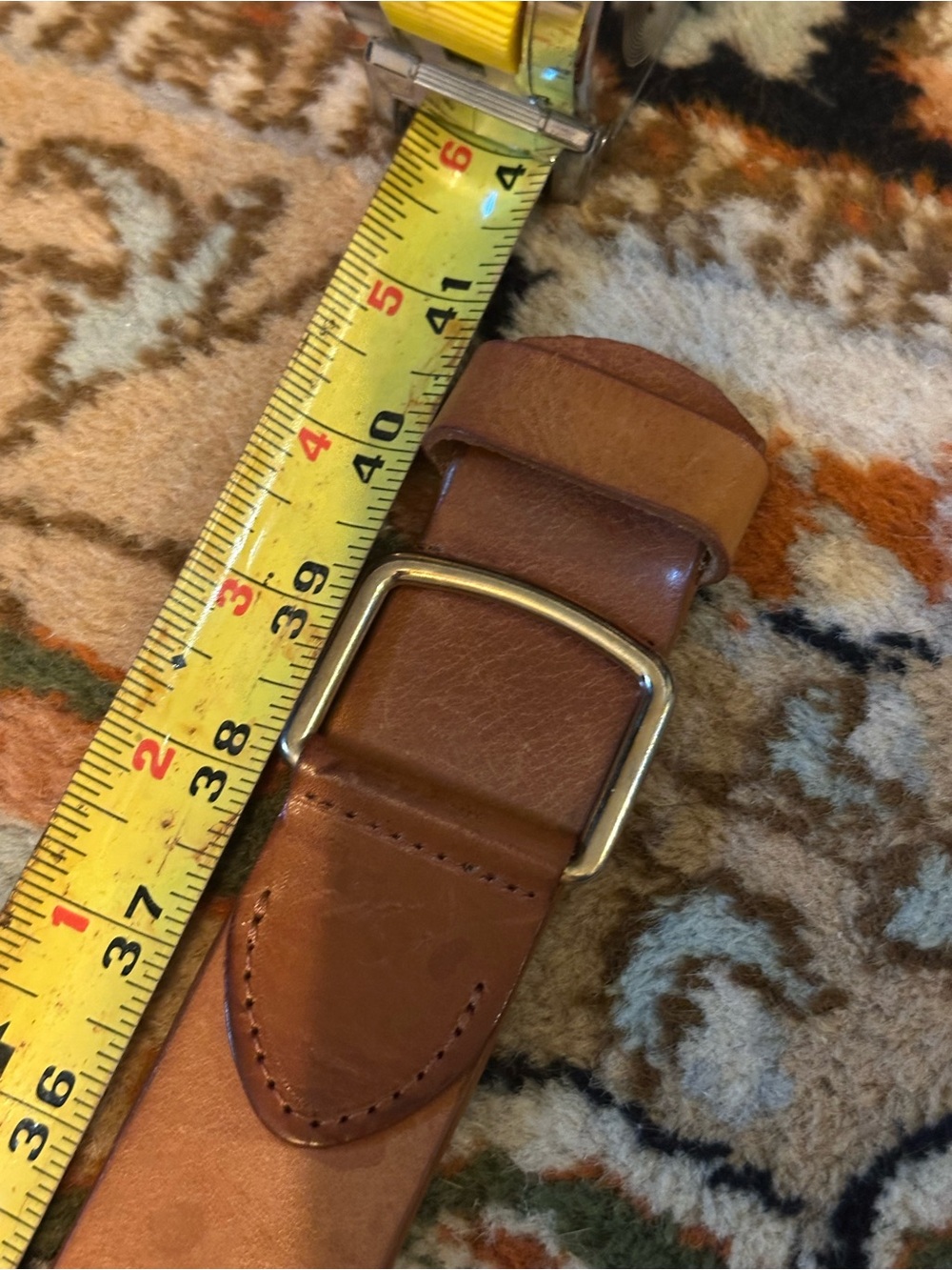 Women’s Tan Leather Belt Horse Bit Style Made in Spain - Picture 5 of 5